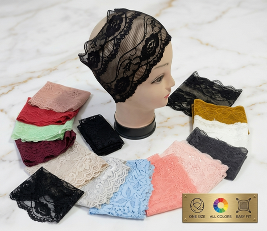 Net Hijab Cap – Tie Knot Style (Multiple Colors)