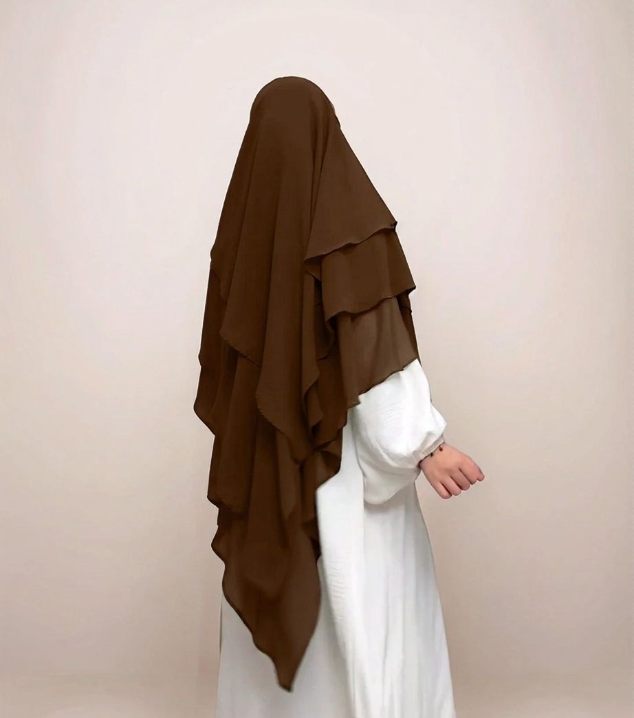 3 Layer Khimar Hijab with Niqab